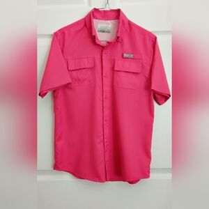 Boys Youth Ocean +Coast Short Sleeve  Fishing Shirt